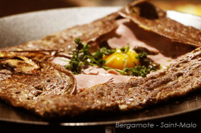 eine bretonische Galette, Bergamote Saint-Malo
