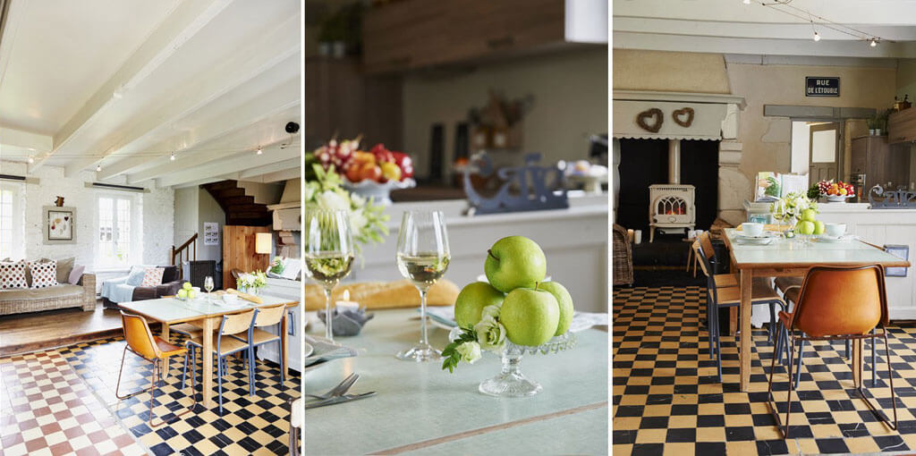 Wohnzimmer im Boutique-Stil im Ferienhaus für Selbstversorger