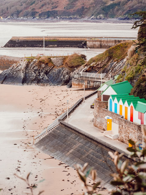 Beach huts, Binic beach, Brittany