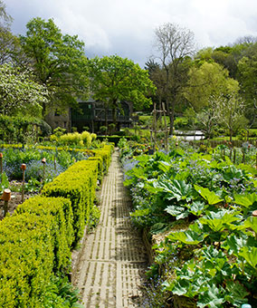 De tuinen van Char à Bancs, vers eten van de boerderij in Bretagne