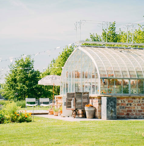 The glasshouse and kitchen garden, Into the Prairie, Brittany