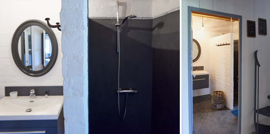 salle de bain de Jeanne, gîte insolite en Bretagne